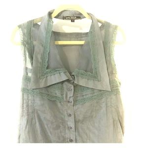 Elegant Olive Sleeveless Blouse